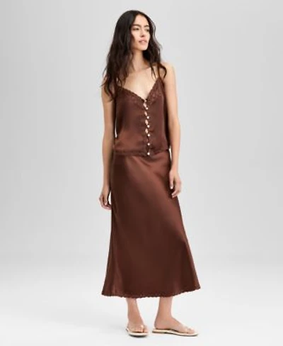 Now This Womens Satin Scalloped Edge Tank Satin Scalloped Edge Slip Skirt Exclusively At Macys