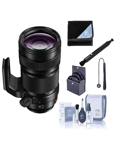 Panasonic Lumix S Pro 70-200mm f/4 Lens, Bundle with Lens Wrap, 77mm Filter Kit, Lens Cleaner, Cleaning Kit and Lens Cap Tether