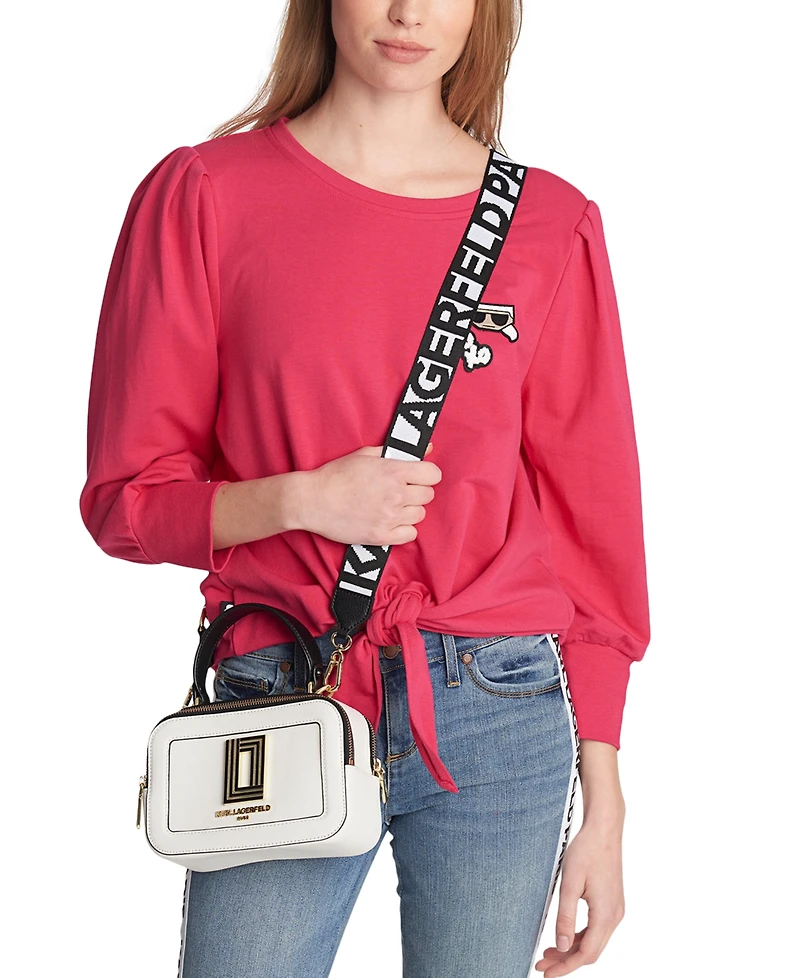 Karl Lagerfeld Paris Simone Embroidered Camera Crossbody