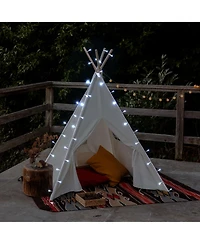 Solar String Light Fit 6-Rib 7/8/9 Ft Outdoor Patio Umbrella 96 Led Cold White