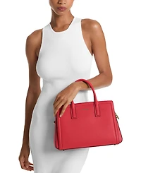 Michael Michael Kors Laila Medium Leather Crossbody Satchel