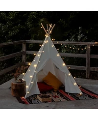 Yescom Patio Umbrella Solar String Light with Remote Control Timer Fit 6-Rib 7/8/9 Ft Outdoor Shade 96 Led Warm White