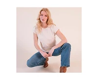 Poplinen Women's Jane Cuffed Hemp Tee
