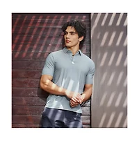 Campus Sutra Men's Coin Grey Seamless Solid Polo T-Shirt