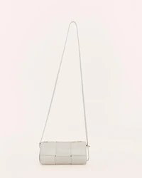 Women's Woven Leather Barrel Bag