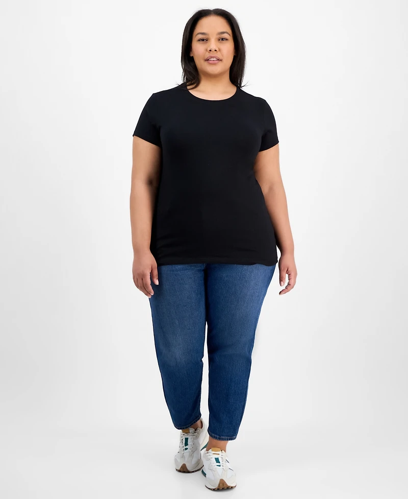Aveto Plus Basic Crewneck Short-Sleeve T-Shirt