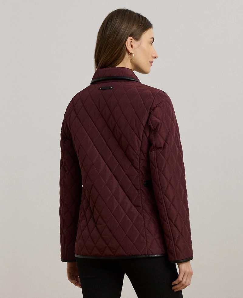 Lauren Ralph Women's Quilted Velboa-Lined Coat