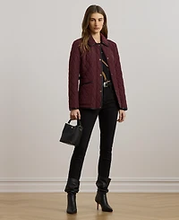 Lauren Ralph Women's Quilted Velboa-Lined Coat