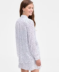 On 34th Women's Printed Silky Button-Front Shirt, Exclusively at Macy's