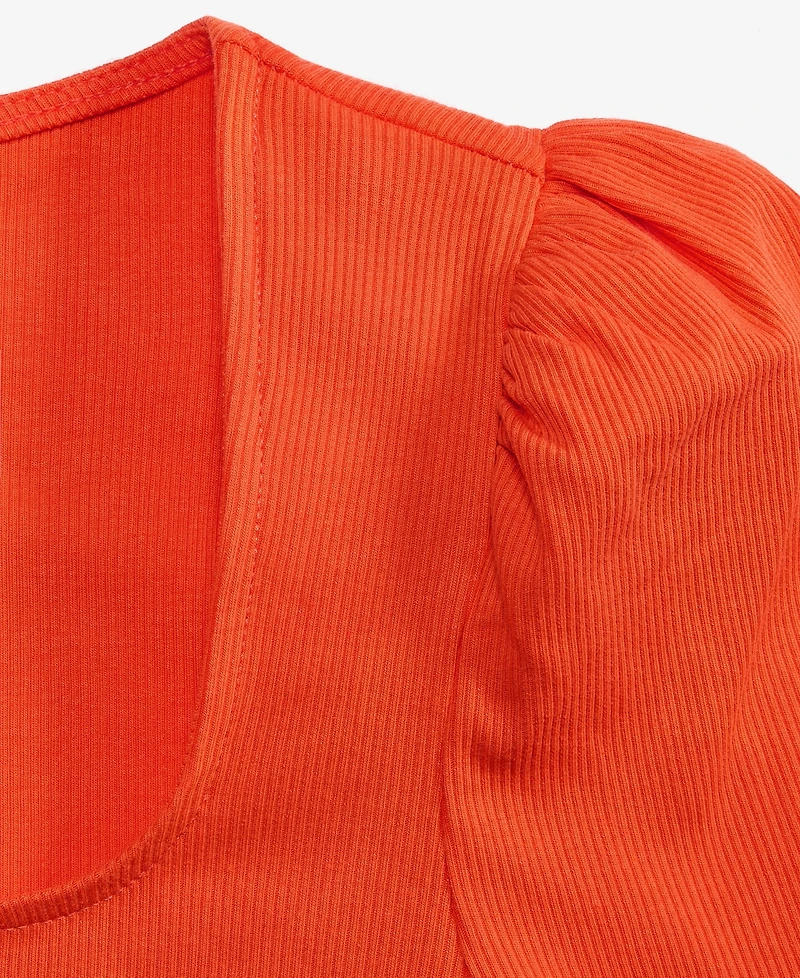 On 34th Women's Square-Neck Puff-Sleeve Top, Exclusively at Macy's