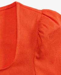 On 34th Women's Square-Neck Puff-Sleeve Top, Exclusively at Macy's