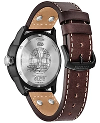 Citizen Eco-Drive Men's Star Wars X-Wing & Tie Fighter Brown Leather Strap Watch 45mm