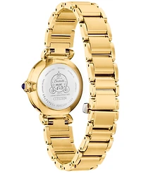 Citizen Eco-Drive Women's Princess Cinderella Diamond Accent Gold-Tone Stainless Steel Bracelet Watch 30mm Limited Edition Box Set