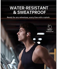 Baseus Open Earbuds True Wireless Earbuds Bluetooth 5.4 Open Ear Headphones Sport Earphones,IPX4 Sweatproof,60H Battery Life,Hi-Res Ldac Audio MF1 Whi