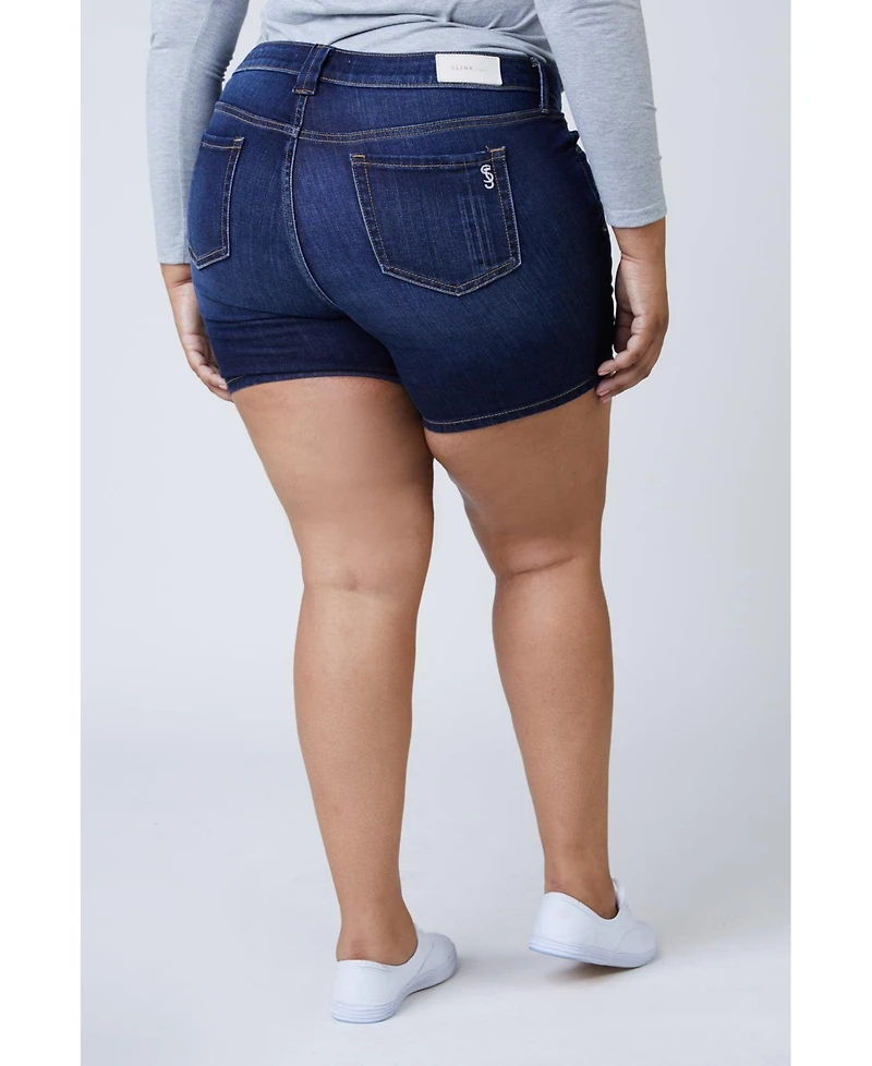 Slink Jeans Plus Denim Shorts 5.5" inseam