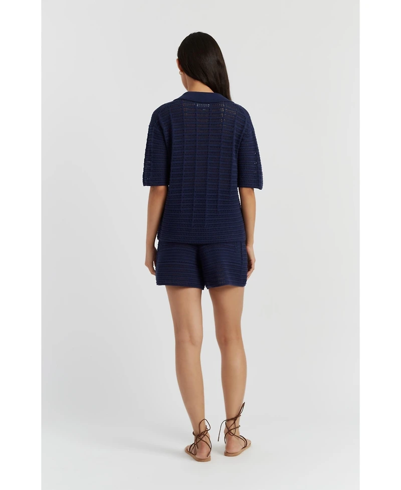 Chinti & Parker Women's Cotton Crochet Shirt