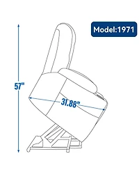 Streamdale Furniture Power Lift Recliner w/ Massage & Heat, Usb, Cup Holders - Beige