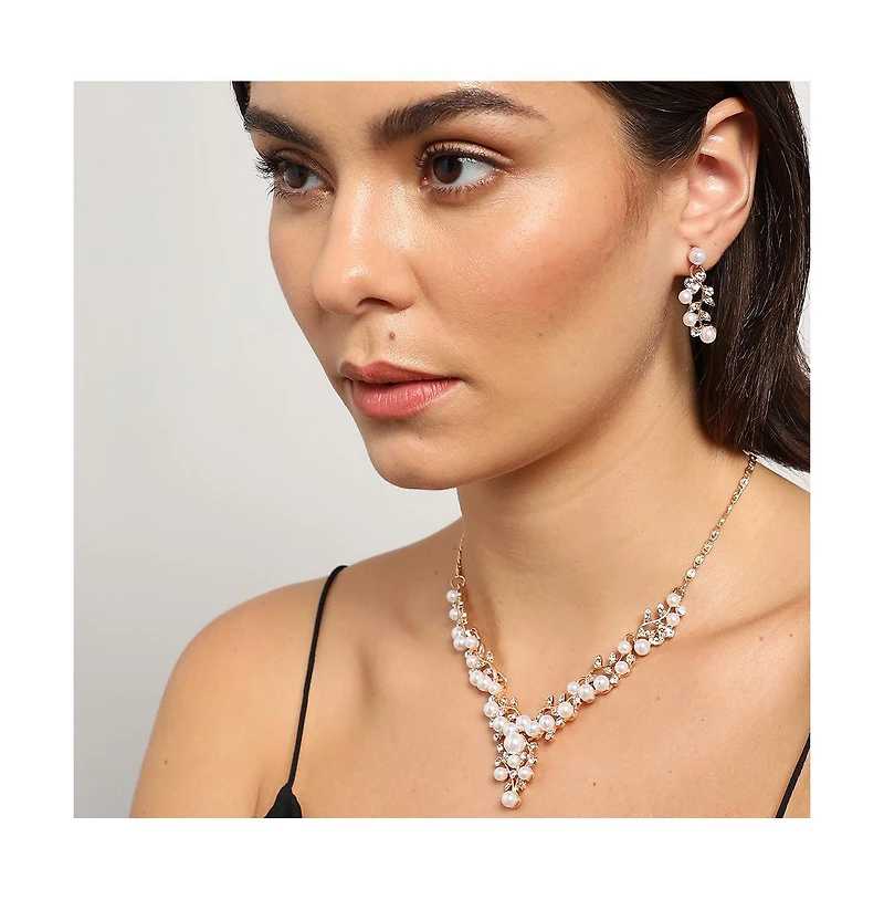 Sohi Gold-Plated Pearl Jewellery Set