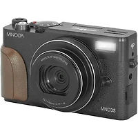 Minolta MND35 64MP 4K Ultra Hd Wi-Fi Digital Camera without Memory Card, Black