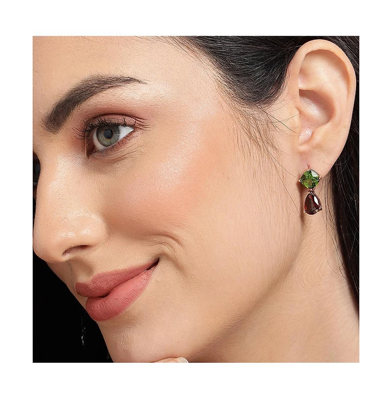 Sohi Crystal-Hue Drop Earrings