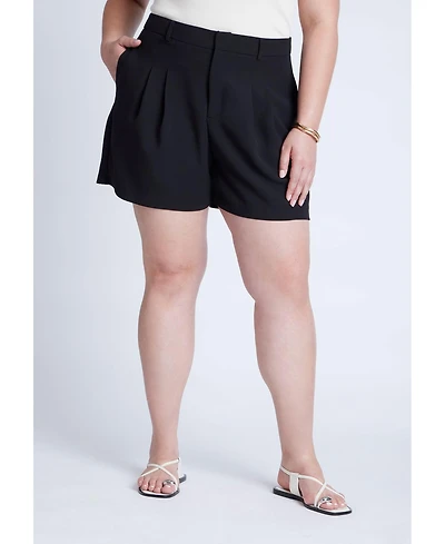 Eloquii Women's The Fluid Crepe Short