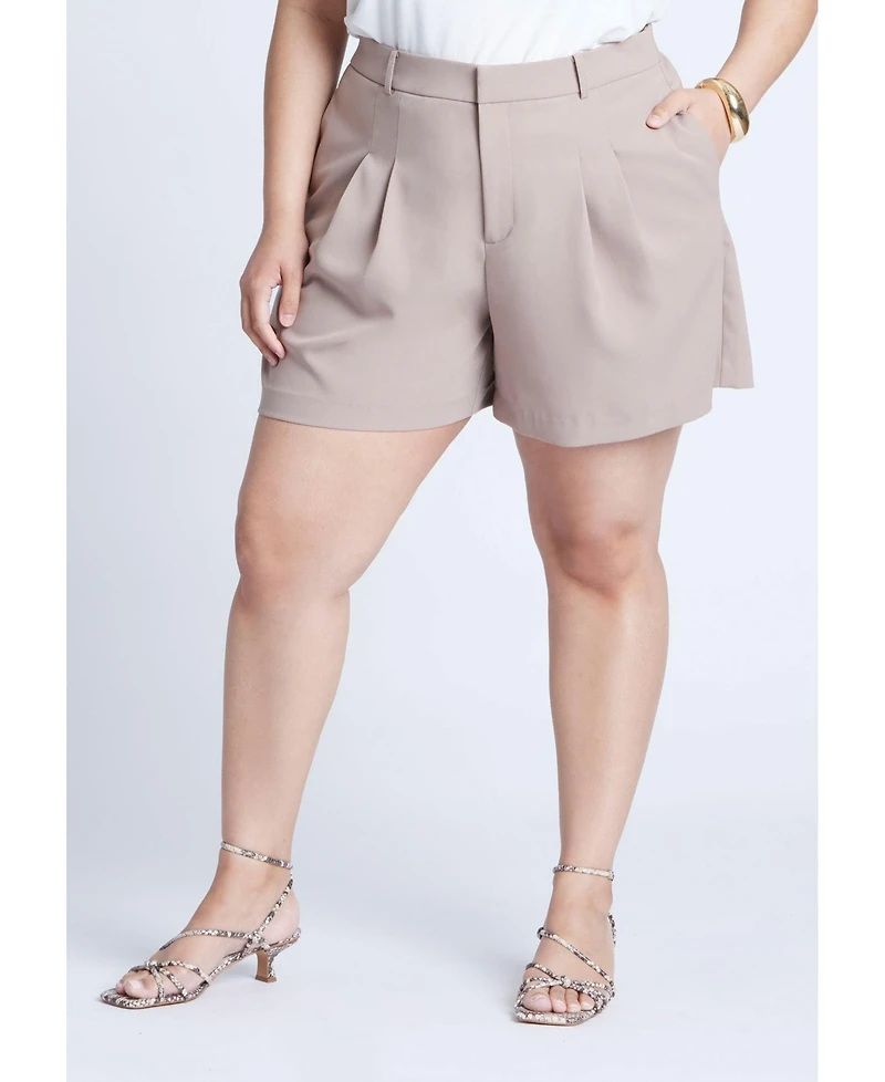 Eloquii Women's Plus The Fluid Crepe Short