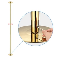 Yescom 12 Ft Spinning Static Dancing Pole Kit w/ Extensions Fitness Dance Exercise Gold