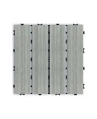 Wpc Patio Deck Tiles - 22 Pack, Interlocking