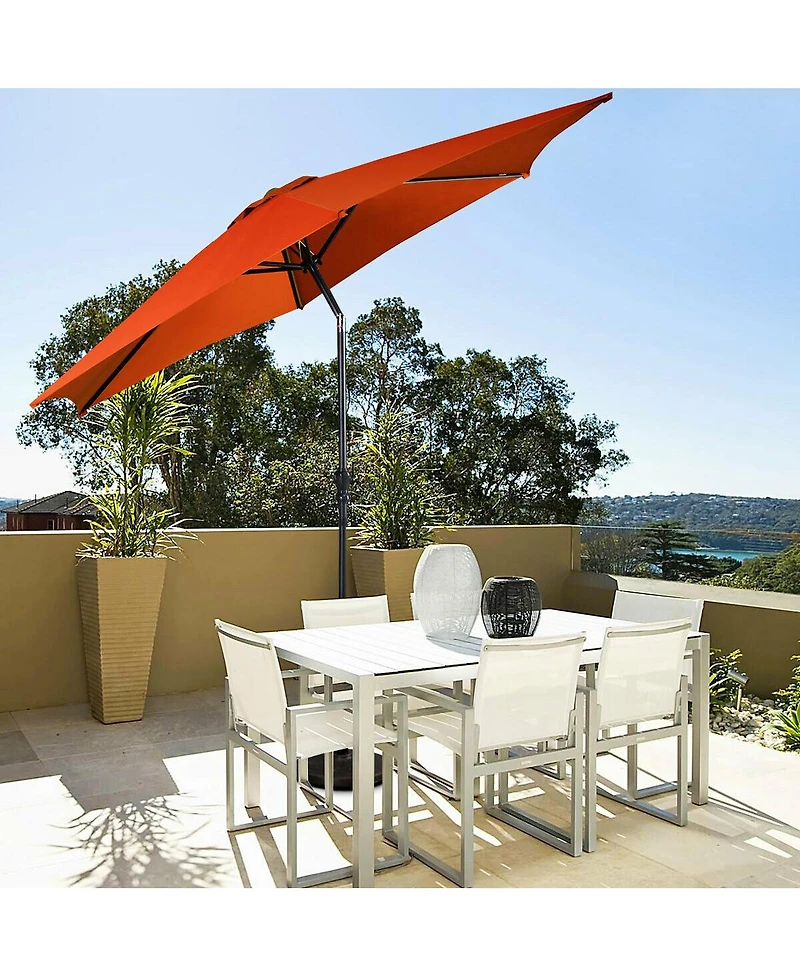 9 Ft Outdoor Market Patio Table Umbrella Push Button Tilt Crank Lift