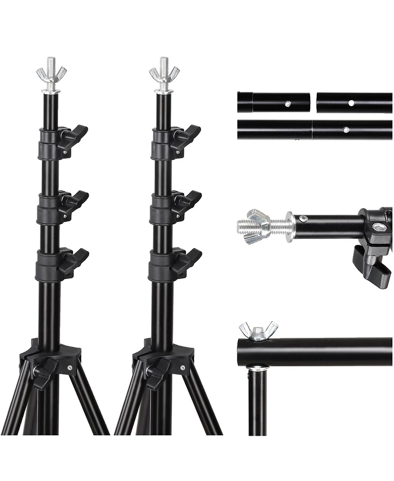 8.5x10Ft Photography Background Backdrop Stand Kit Adjustable Crossbar 6 Packs
