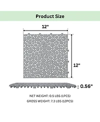 Gray Interlocking Deck Tiles - 12 Pack