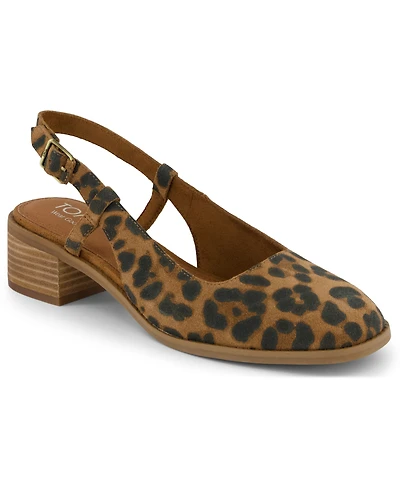 Toms Women's Jaclyn Block Heel Slingback Sandals