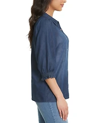 Gloria Vanderbilt Women's Puff-Sleeve Shirt
