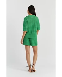 Chinti & Parker Women's Cotton Crochet Short