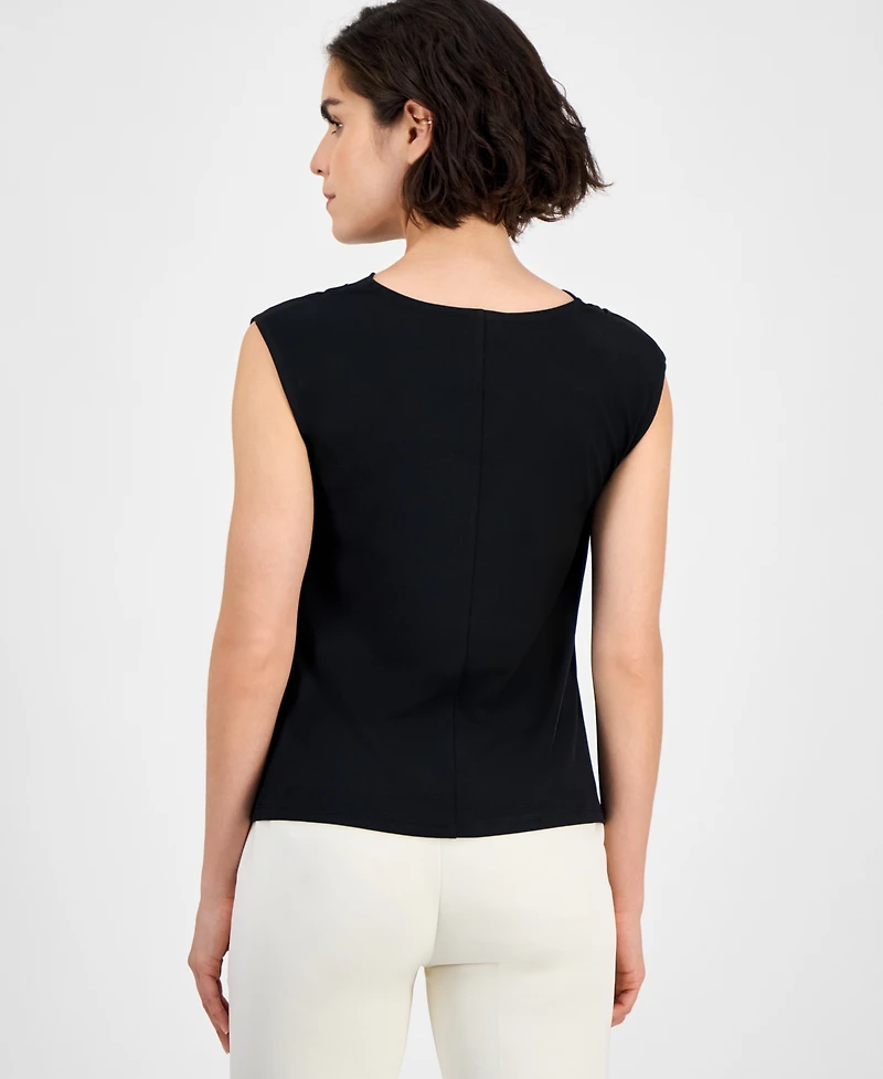 I.n.c. International Concepts Petite Sleeveless Cowlneck Top, Exclusively at Macy's