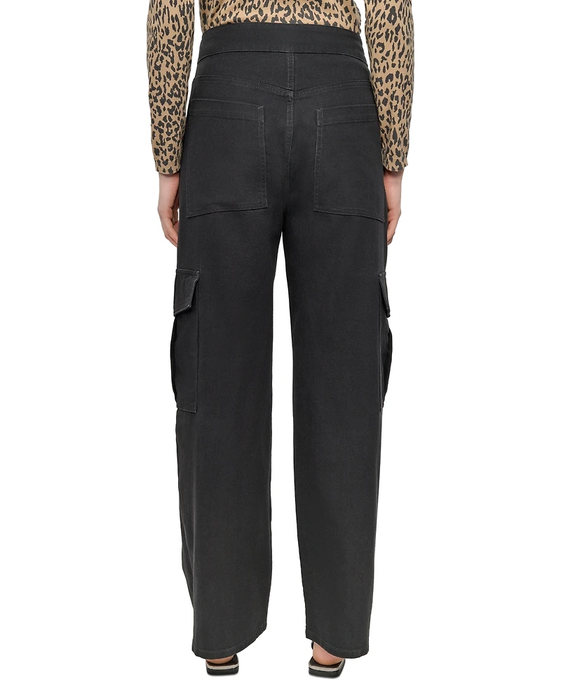 Dkny Jeans Women's High Rise Cotton Cargo