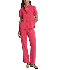 Dkny Jeans Petite Cuffed Short-Sleeve Shirt