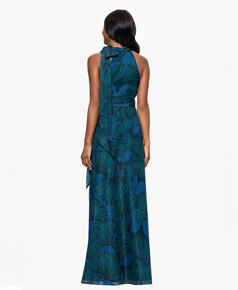 Betsy & Adam Women's Sleeveless Scarf-Neck Dress
