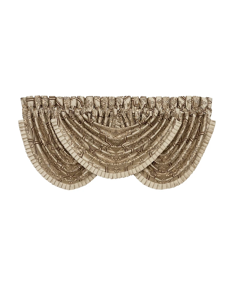 J Queen New York Gold Coast Window Waterfall Valance, 33" x 49"