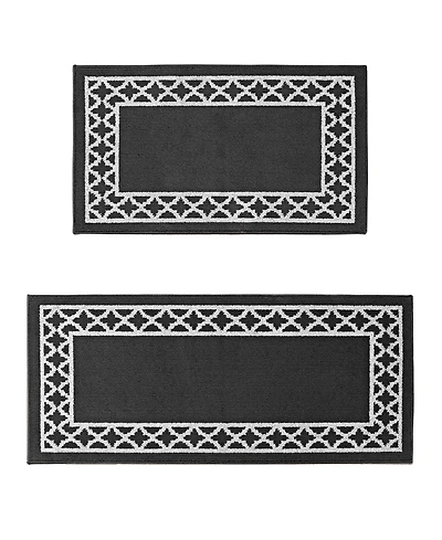 Nautica Collin Trellis Border Tufted 2-Pc. Runner Rug Set