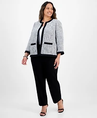 Kasper Plus Tweed Framed Jacket