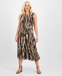 Sandra Darren Women's Sleeveless Tie-Waist Midi Dress