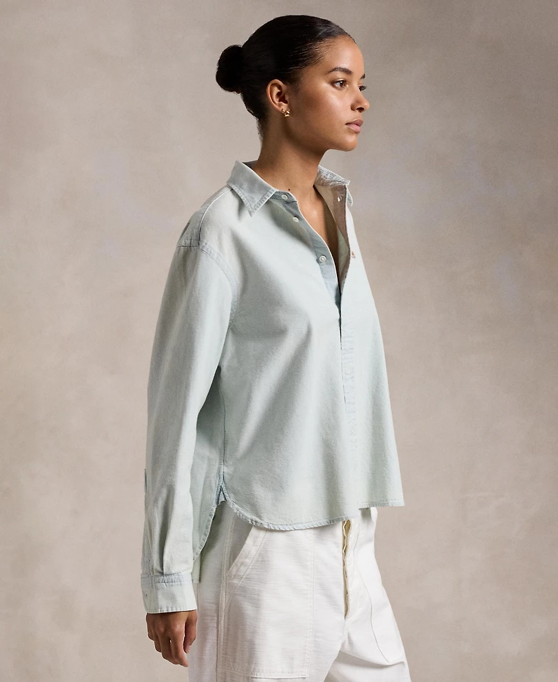 Polo Ralph Lauren Women's Cropped Boxy Chambray Shirt