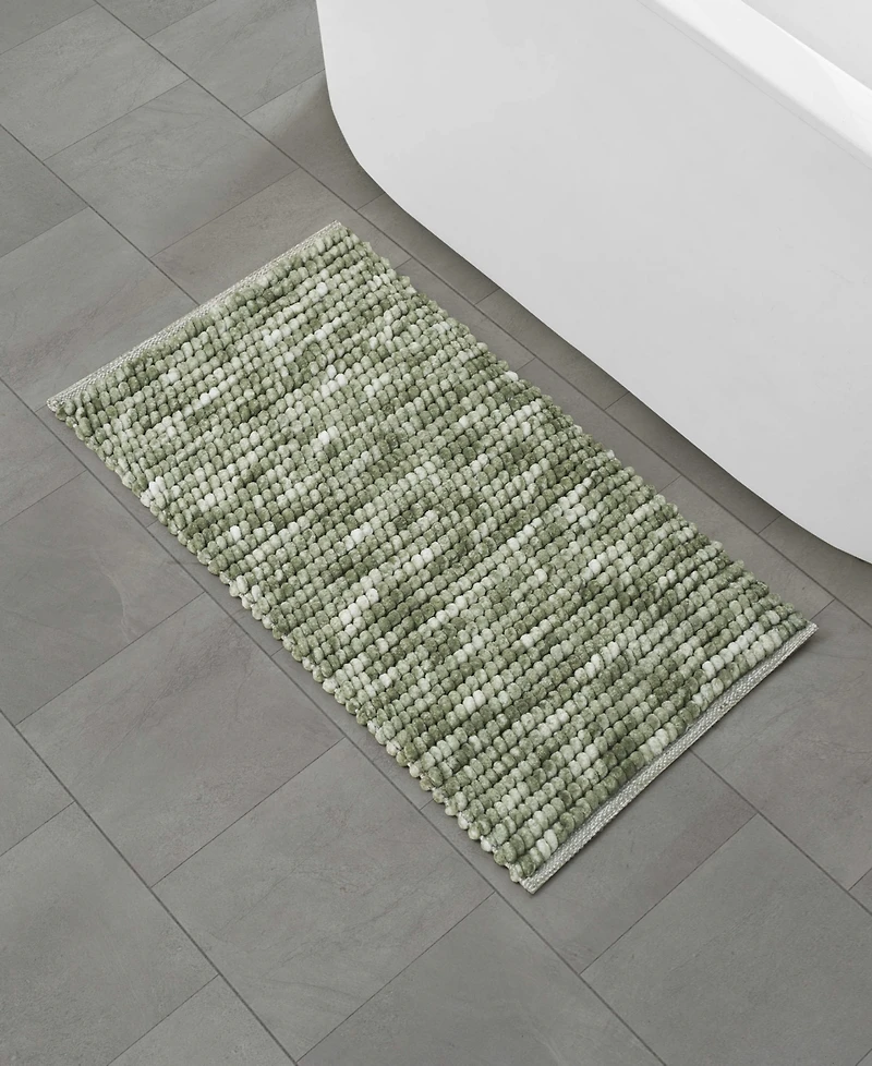 French Connection Space Dye Chunky Chenille Bath Rug, 20" x 32"