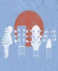 Fifth Sun Men's Guitar Heads Short Sleeve T-Shirt