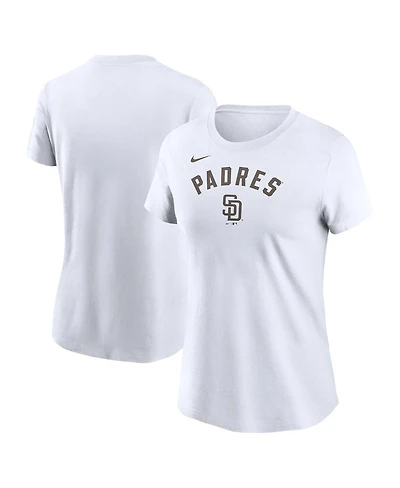 Nike Women's White San Diego Padres Team Arch T-Shirt