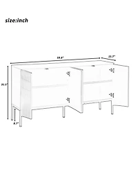 Curved Door Sideboard - Elegant Storage for Living Spaces