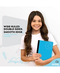 Enday Composition Notebooks Wide Ruled Paper, Hard Cover Notebook, Premium Lined Books, 100 Sheets Notebook