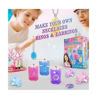 Livevie Crystal Growing Jewelry Kit, Create 6 Jewelry Pieces for Kids