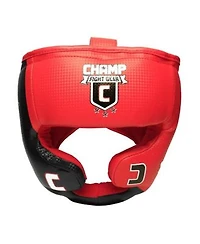 The Champ Boxing Headgear Lightweight Durable Adjustable Sparring Gear For Training Kickboxing Mma Muay Thai Red Black X Large
